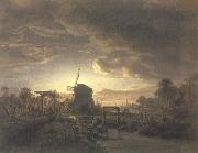 Jacobus Theodorus Abels, Landscape in Moonlight (mk22)